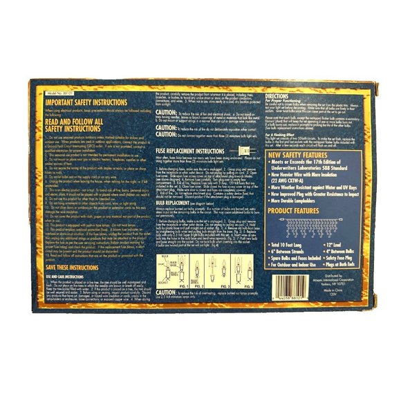 100 Icicle Add-A-Set  Foremost Christmas Lights String Outdoor-Indoor NEW IN BOX - Picture 2 of 3